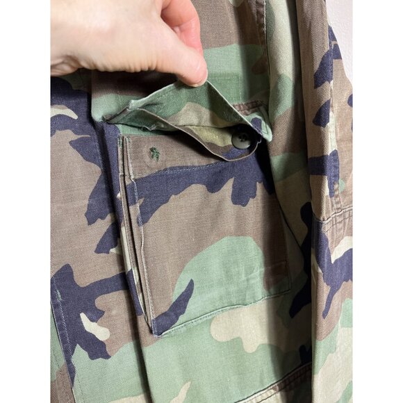 US Military BDU Uniform Coat Woodland Combat Camo 50/50 Army Surplus Mens S-Reg - Picture 5 of 11